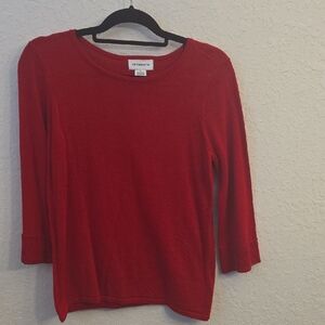 Liz Claiborne Women's Long Sleeve Red sweater